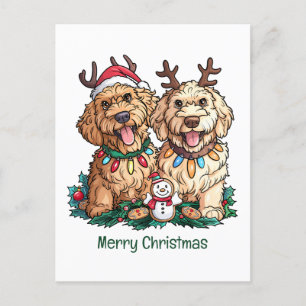 Feliz Navidad Goldendoodle Dogs