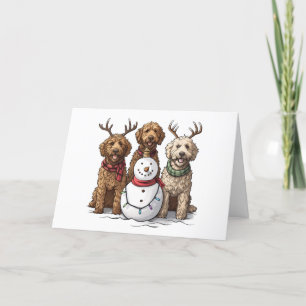 Feliz Navidad Goldendoodle Dogs