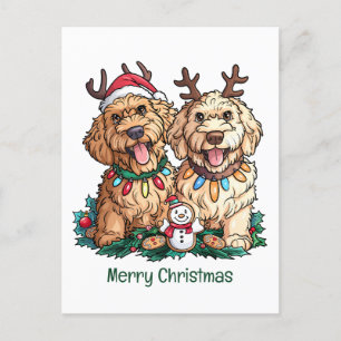 Feliz Navidad Goldendoodle Dogs