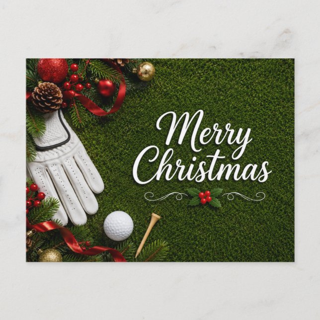 Feliz Navidad Golf en Putting Green Vacaciones  (Anverso)