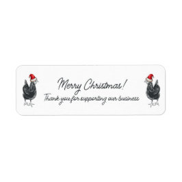 Feliz Navidad | Gracias | Etiqueta de cartón de hu