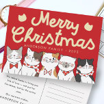 Feliz Navidad Gracioso y lindo Gatos cargando<br><div class="desc">Carol de los gatos. ¡Esta es la temporada,  para ser mau! ¡mau mow meow meow! Disponible aquí: http://www.zazzle.com/selectpartysupplies</div>