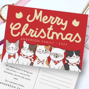 Feliz Navidad Gracioso y lindo Gatos cargando