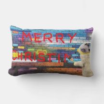 Feliz Navidad Graffiti Almohada Lumbar