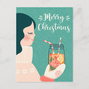 Feliz Navidad Guay Invierno Tema Chica de regalo F