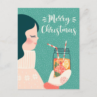 Feliz Navidad Guay Invierno Tema Chica de regalo F