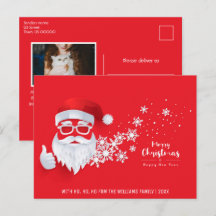 Feliz Navidad Guay Santa Red Fotografía de la fami