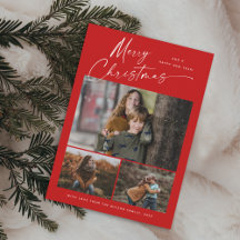 Feliz Navidad Guión blanco 3 Collage de fotos