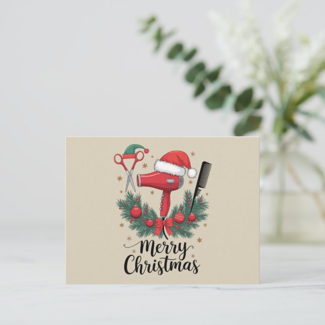 Feliz Navidad Hairstylista Hairdresser Xmas Hair (Anverso de pie)