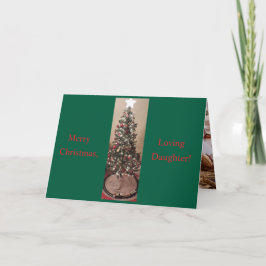 Feliz Navidad, hija, tarjeta de felicitación dobla