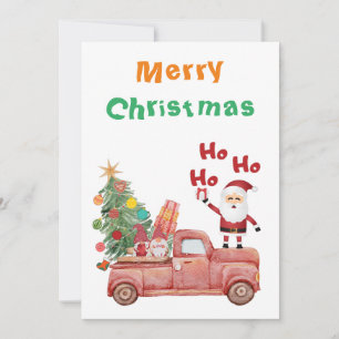 Feliz Navidad Ho Ho Ho divertido santa en camión r