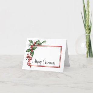Feliz Navidad Holly deja vintage festividad roja