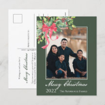 Feliz Navidad Holly y vegetación de Berry Foto Hol