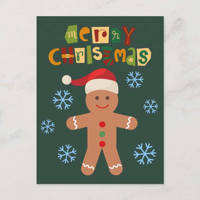 Feliz Navidad Hombre de Jengibre Bonito (Anverso)