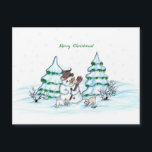 ¡Feliz Navidad! Hombre de nieve con gato y cachorr<br><div class="desc">¡Feliz Navidad! Snowman con Cat and Puppy - pequeño Perro ~~~ dibujo a lápiz de color de Krisi ArtKSZP ~~~ Categoría de tienda >>> Feliz Navidad para niños >>> Snowman con gato y pipa</div>