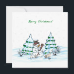 ¡Feliz Navidad! Hombre de nieve con gato y cachorr<br><div class="desc">¡Feliz Navidad! Snowman con Cat and Puppy - pequeño Perro ~~~ dibujo a lápiz de color de Krisi ArtKSZP ~~~ Categoría de tienda >>> Feliz Navidad para niños >>> Snowman con gato y pipa</div>