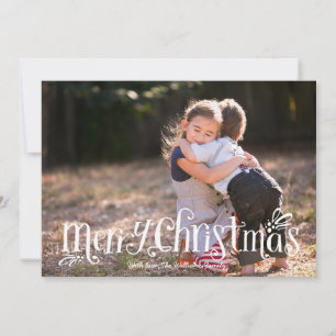 Feliz Navidad Hugs Tarjeta fotográfica de vacaci