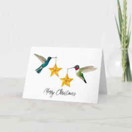 Feliz Navidad Hummingbirds y Stars Holiday Car
