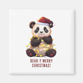 ¡Feliz Navidad! Imán Panda de juguetón