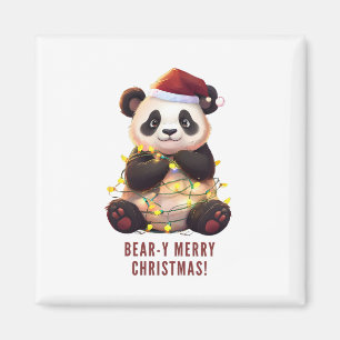 ¡Feliz Navidad! Imán Panda de juguetón