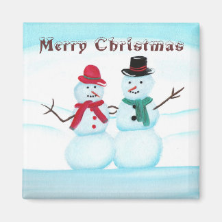 Feliz Navidad, imanes de la gente de la nieve
