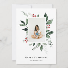 Feliz Navidad Invierno Berry Foto Botánica