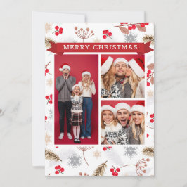 Feliz Navidad Invierno moderno Fir Holly 3 Foto