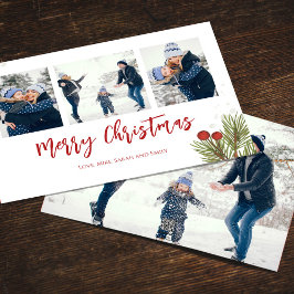 Feliz Navidad Invierno Red Holly Berries 4 Foto