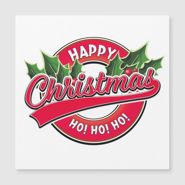 Feliz Navidad ¡Ja! ¡Ja! ¡Ja! Imán para coche (Anverso)