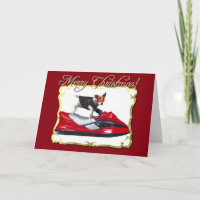 Feliz Navidad Jack Russell Terrier tarjeta de salu