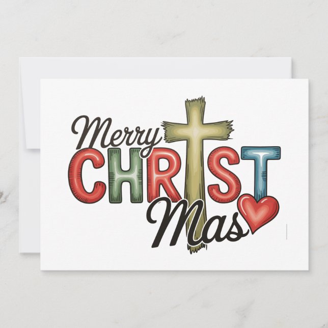 Feliz Navidad Jesucristo Mas Cruz Xmas (Anverso)