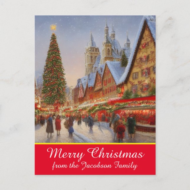 Feliz Navidad Kitsch Nostálgico mercado alemán (Anverso)