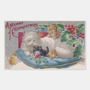 Feliz Navidad Kitty Cat Pegatinas
