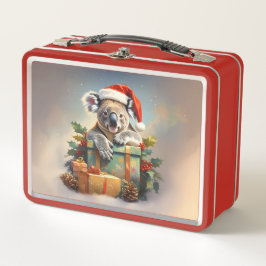 Feliz Navidad Koala con regalos y acebo