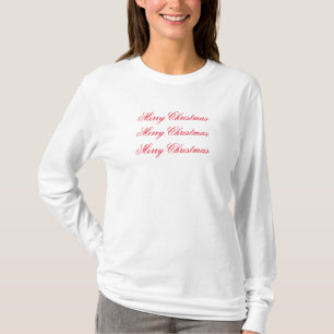 Feliz Navidad: La larga camiseta de la manga de la