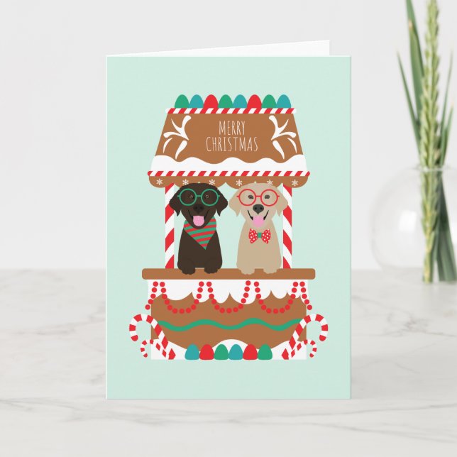 Feliz Navidad Labrador Recuperar Perros (Anverso)