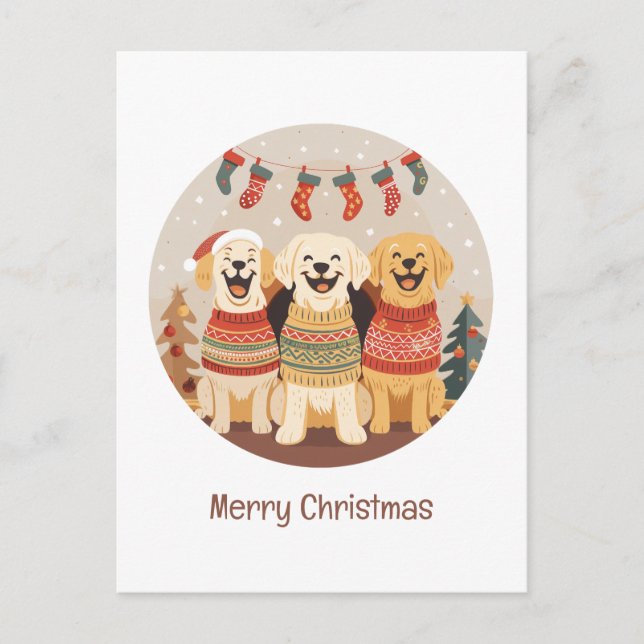 Feliz Navidad Labrador Retriever Perros (Anverso)