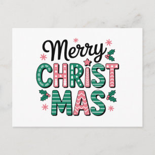 Feliz Navidad Letra Estampada Holly Navidad
