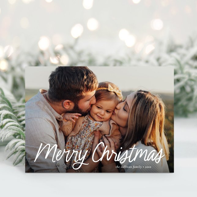 Feliz Navidad Letra Moderna Simple Una Foto (Subido por el creador)