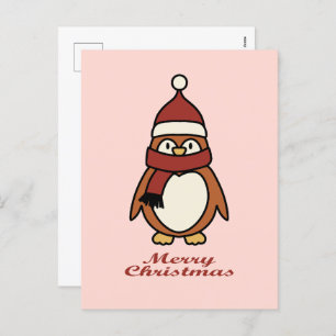 feliz navidad lindo pingüino