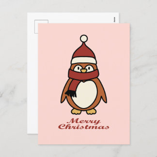 feliz navidad lindo pingüino