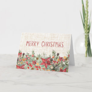 Feliz Navidad Lino - Florales Festivos Modernos