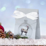 Feliz Navidad Llama Fiesta Invierno Caja de Favor<br><div class="desc">¡Feliz Navidad desde Santa Llama! Solo agrega tu mensaje corto a esta escena festiva de nieve.</div>