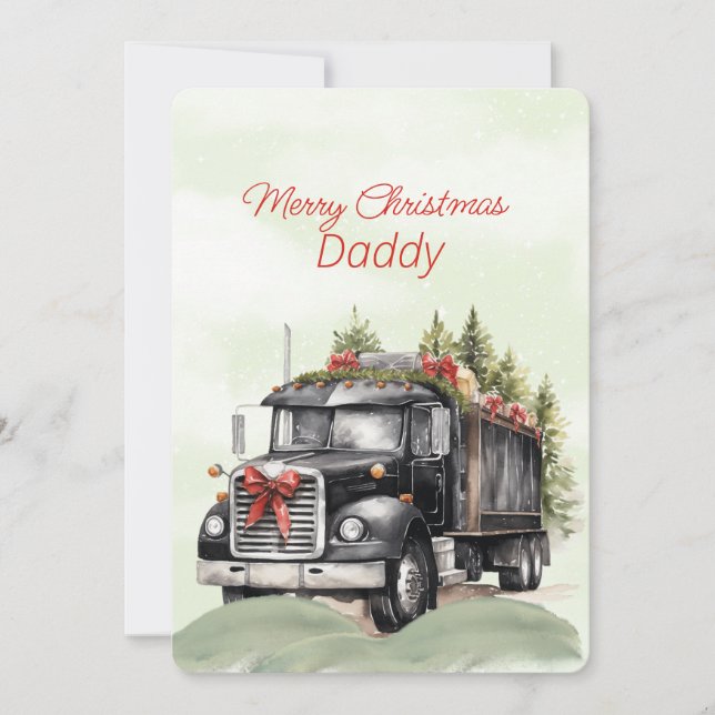 Feliz Navidad Long Haul Trucker Daddy (Anverso)