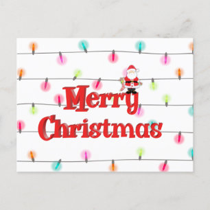 Feliz Navidad Luces navideñas navideñas con Santa