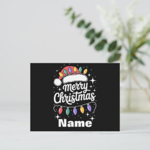 Feliz Navidad Luces Santa Hat regalo personalizado