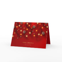 Feliz Navidad Luminosa Luz Pino Cono Rojo Año Nuev