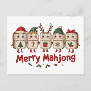 Feliz Navidad Mahjong Tejas Santa Sombrero Reno