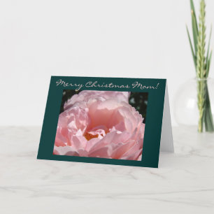 Feliz Navidad Mamá! Tarjetas de Flor de Rosa Rosa