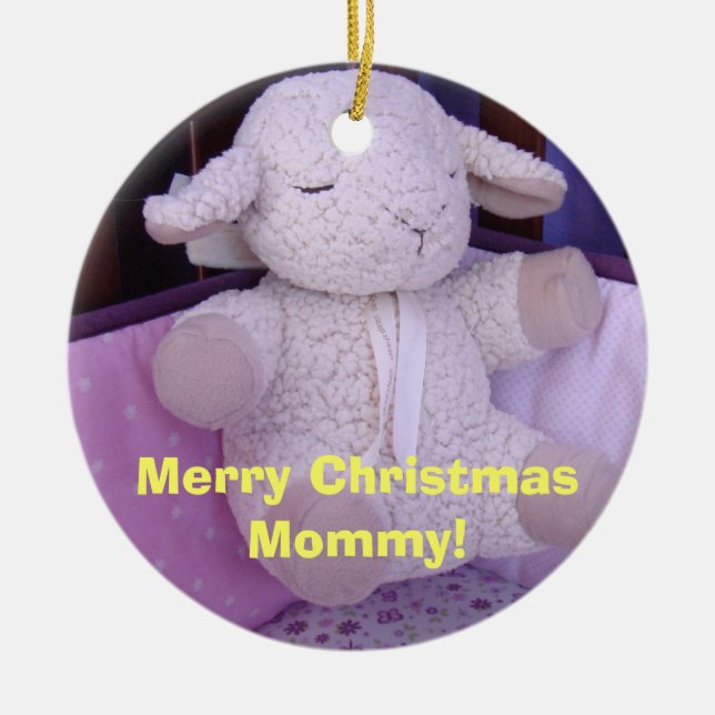 Feliz Navidad Mami! adornos Te Amo Cordero (Frente)